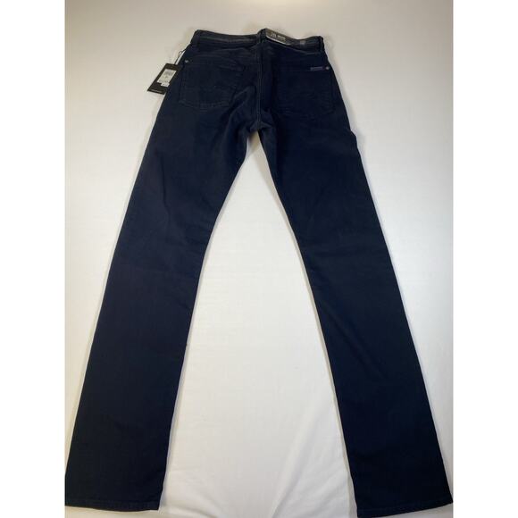 $210 NWT 7 FOR ALL MANKIND SLIMMY SLIM STRAIGHT JEANS 28x32 RINSE WASH STRETCH - Picture 5 of 8